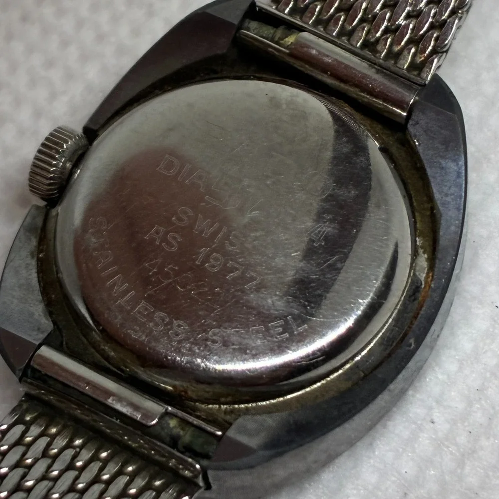 Rado DiaStar Vintage Ladies Hand Winding Watch Silver Sunburst Dial-For PARTS!